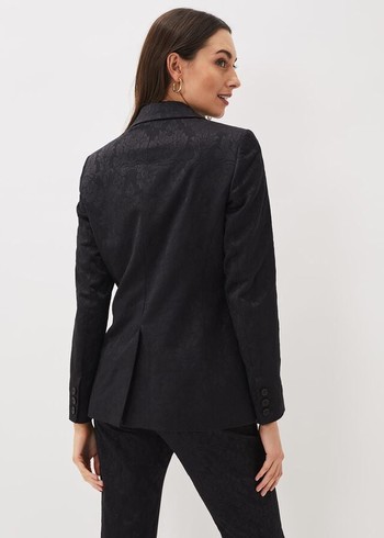 Phase Eight Joanna Jacquard Jackets Black Australia | QL7164289